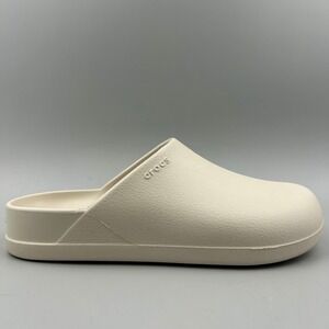 Crocs Dylan Clogs Mens Size 10 Stucco Beige Slip On Shoes Slides 209366-160 NEW